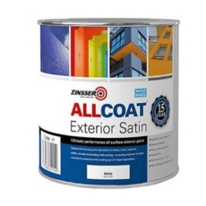 ZINSSER ALL COAT EXTERIOR SATIN WHITE 5LITRE